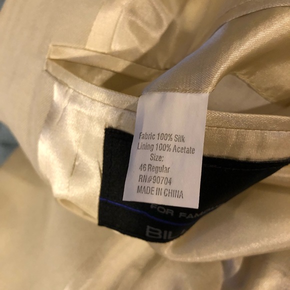 Bill Blass Ivory Silk Sport Coat 46R - Picture 6 of 8